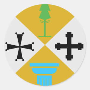 Wappen Kalabriens (Italien) Runder Aufkleber