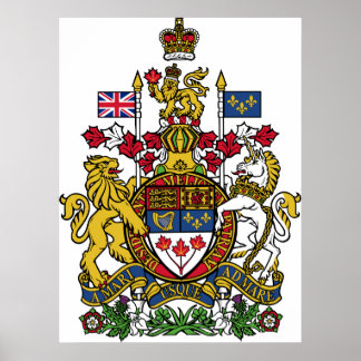 Wappen Kanada Offizielles Heraldry-Symbol-Logo Poster