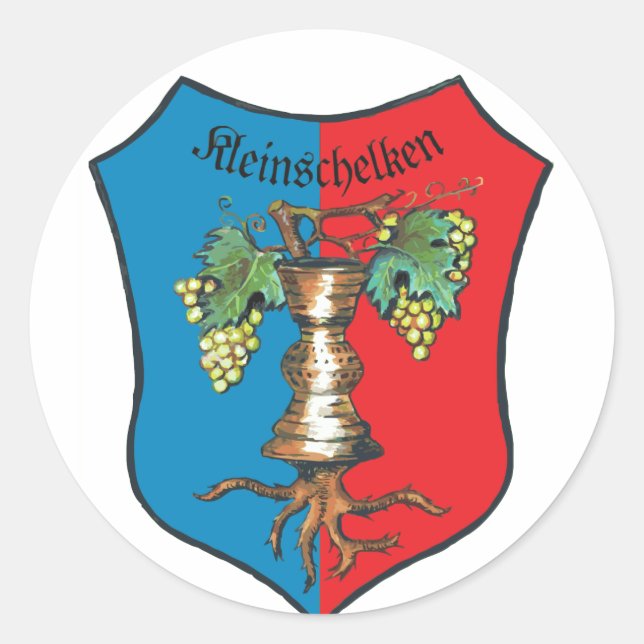 Wappen Kleinschelken Runder Aufkleber (Vorderseite)
