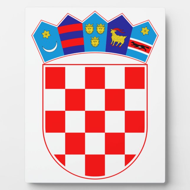 Wappen Kroatiens, Kroatische Embleme, Hrvatska Fotoplatte (Vorderseite)