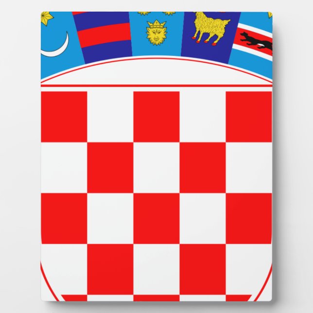Wappen Kroatiens, Kroatische Embleme, Hrvatska Fotoplatte (Vorderseite)