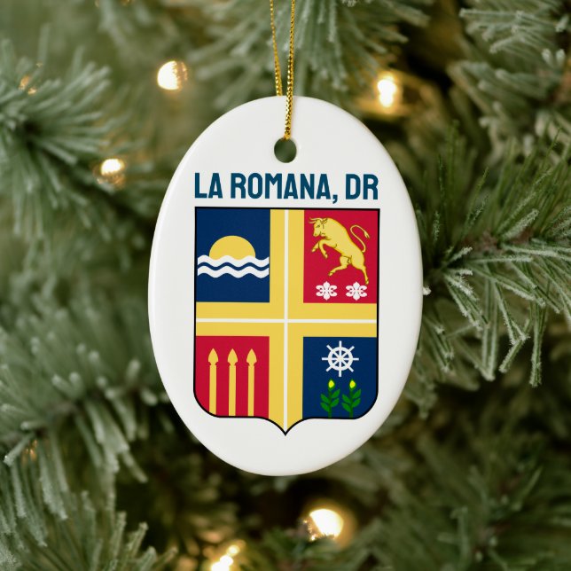 Wappen - La Romana, Dominikanische Republik Keramik Ornament (Baum)