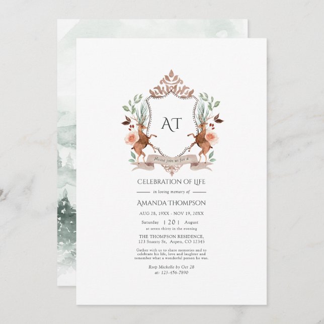 Wappen Laurel Einladung (Vorne/Hinten)