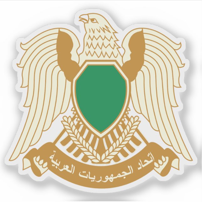 Wappen Libyens (1977-2011) Aufkleber (Vorderseite)
