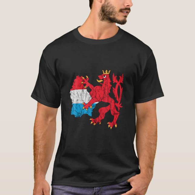 Wappen Luxemburg Karte Luxemburger Letzebuerg Re T-Shirt (Vorderseite)