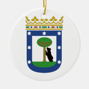 Wappen Madrids Spanien Keramikornament