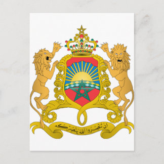 Wappen Marokkos Postkarte
