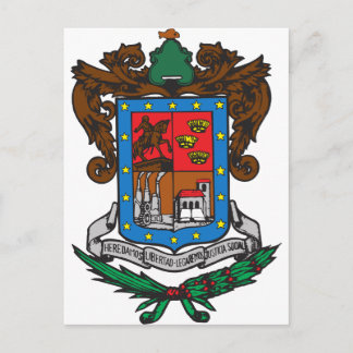 Wappen Michoacan Offiziell Mexico Symbol Logo Postkarte