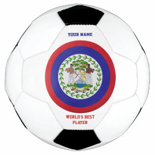 Wappen mit Flagge von Belize Fußball