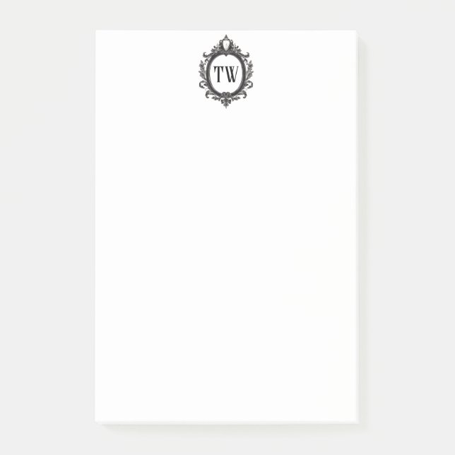 Wappen mit Initialen Post-it Klebezettel (Vorderseite)