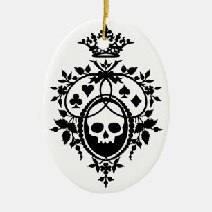 Wappen mit Schädel und Kardanzüge Keramik Ornament