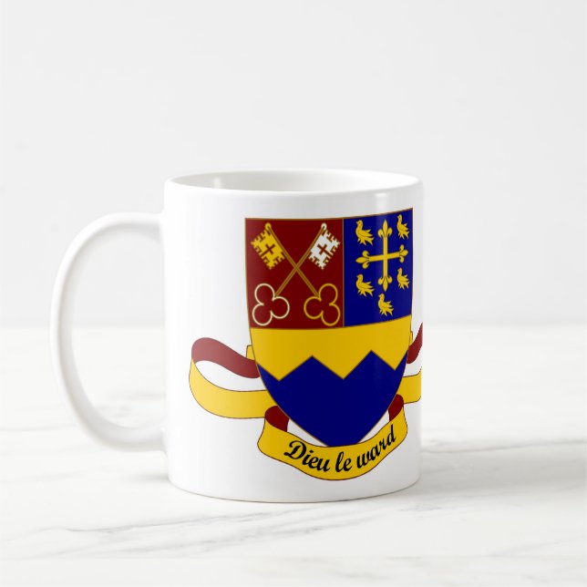 Wappen mit weit reichender Uni Kaffeetasse (Links)