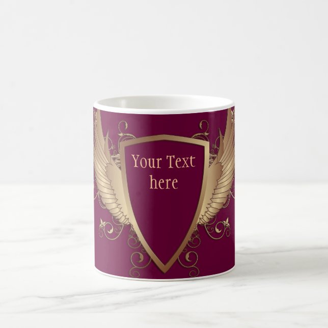 WAPPEN mit WINGS + Text Tasse (Mittel)