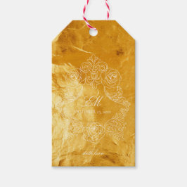 Wappen Monogram Ornament Gold Texture Wedellogo Geschenkanhänger