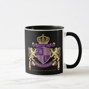 Wappen Monogramm-Emblem-goldenes Löwe-Schild Tasse