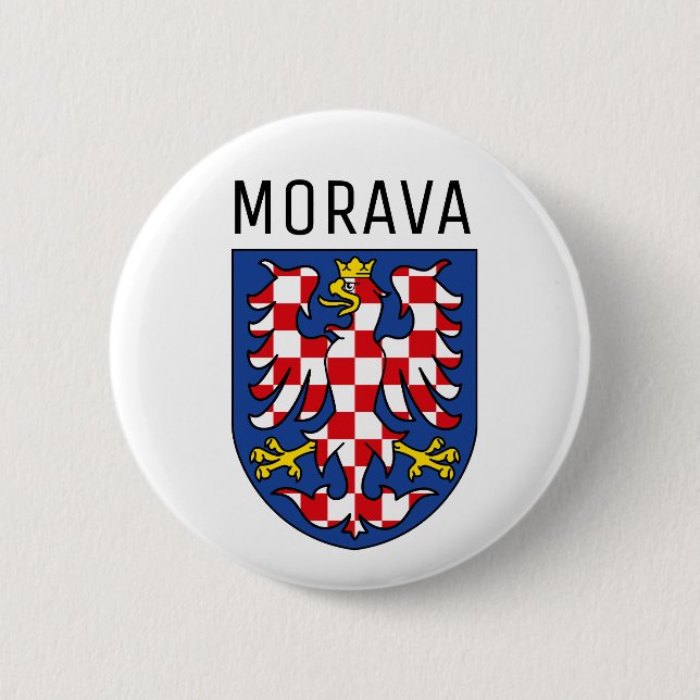 Wappen Moraviens - TSCHECHIEN Button (Vorderseite)