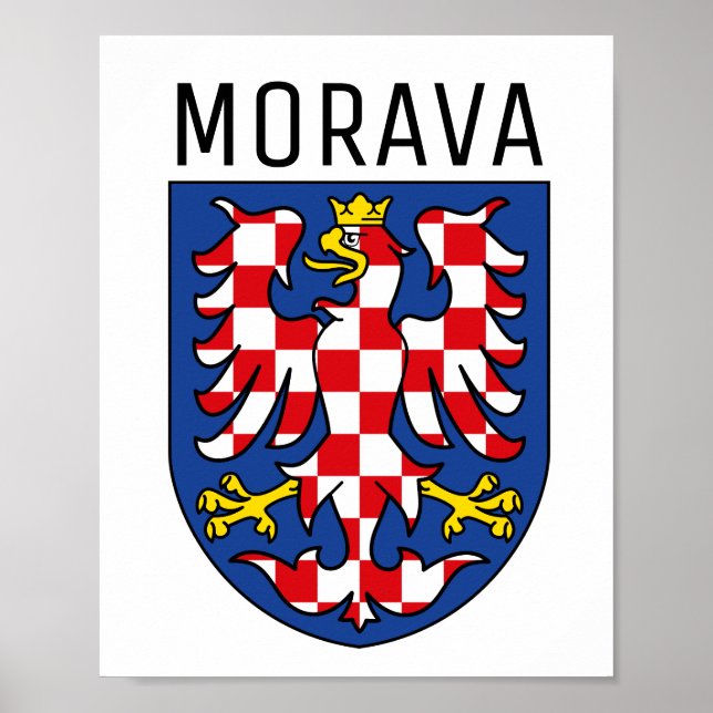 Wappen Moraviens - TSCHECHIEN Poster (Vorne)
