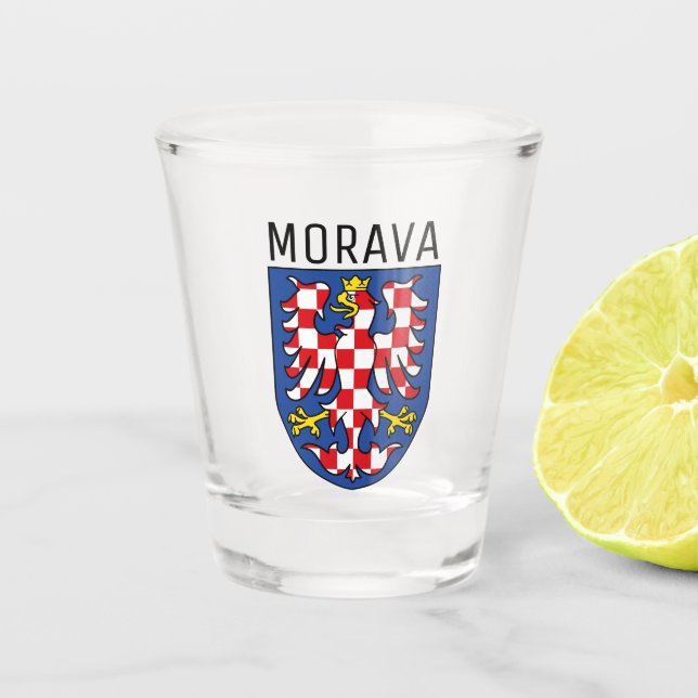 Wappen Moraviens - TSCHECHIEN Schnapsglas (Vorderseite)