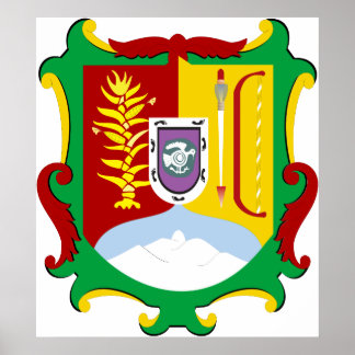 Wappen Nayarit Offiziell Mexico Heraldry Logo Poster