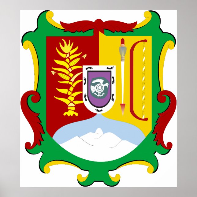 Wappen Nayarit Offiziell Mexico Heraldry Logo Poster (Vorne)