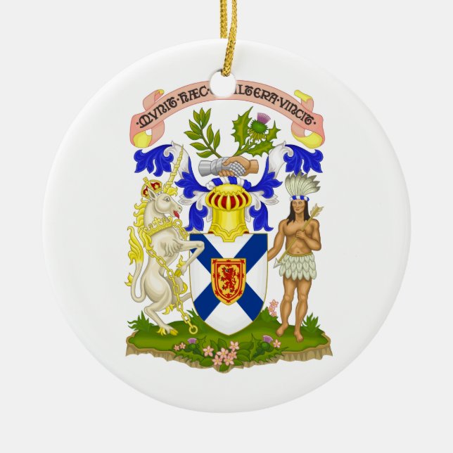 Wappen Neuschottlands (Kanada) Keramik Ornament (Vorne)