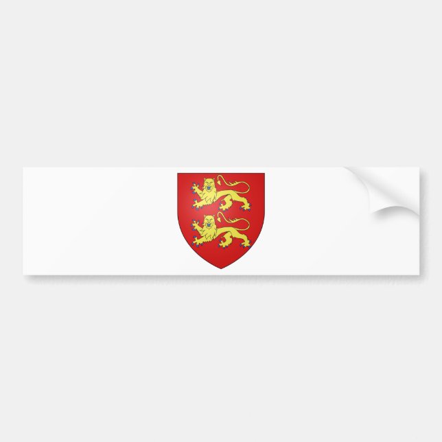 Wappen Normandies (Frankreich) Autoaufkleber (Vorne)