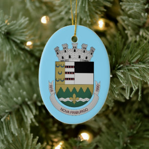 Wappen - Nova Friburgo, Brasilien Keramik Ornament