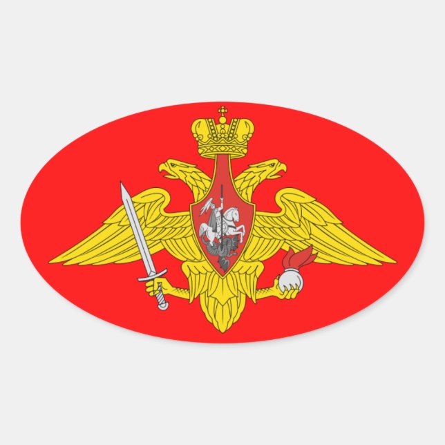 Wappen Ovaler Aufkleber (Vorderseite)