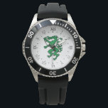 Wappen Panther Steiermark Österreich Armbanduhr<br><div class="desc">Unsere Armbanduhr im traditionellen Steiermark Trachten Design ist ein Must-Have für alle Heimatliebhaber. Das Wappen der Steiermark im traditionellen und in den authentischen Farben Grün auf einem æder Uhr eine rustikale Note. Die kommt mit einem eleganten schwarzen Rahmen, der das ällige Design mehr betont und das perfekte Accessoire für das...</div>