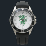 Wappen Panther Steiermark Österreich Armbanduhr<br><div class="desc">Unsere Armbanduhr im traditionellen Steiermark Trachten Design ist ein Must-Have für alle Heimatliebhaber. Das Wappen der Steiermark im traditionellen und in den authentischen Farben Grün auf einem æder Uhr eine rustikale Note. Die kommt mit einem eleganten schwarzen Rahmen, der das ällige Design mehr betont und das perfekte Accessoire für das...</div>