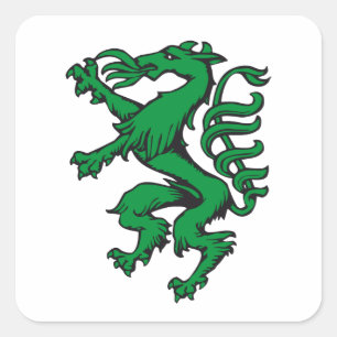 Wappen Panther Steiermark Österreich  Quadratischer Aufkleber