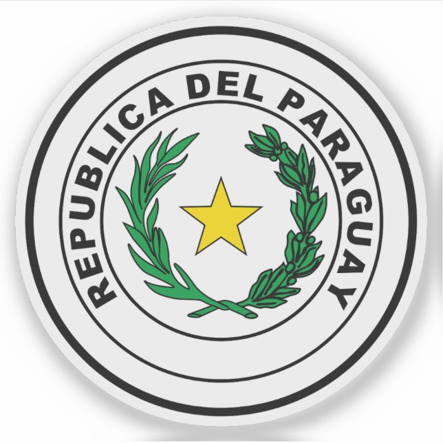 Wappen Paraguays Aufkleber (Vorderseite)