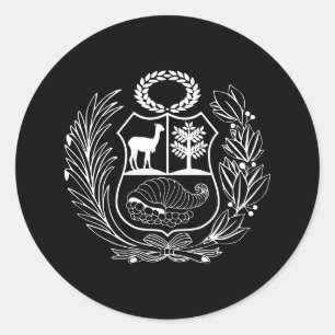 Wappen Peruanische Flagge Runder Aufkleber