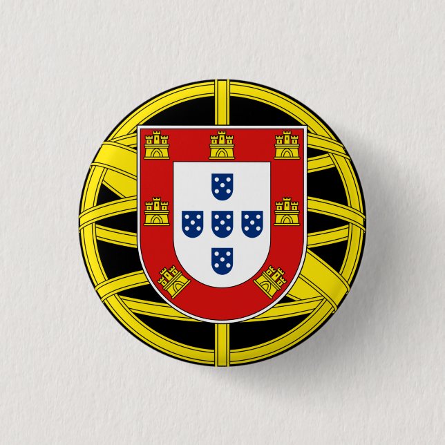 Wappen Portugals (weniger Kakao) Button (Vorderseite)