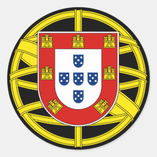 Wappen Portugals (weniger Kakao) Runder Aufkleber