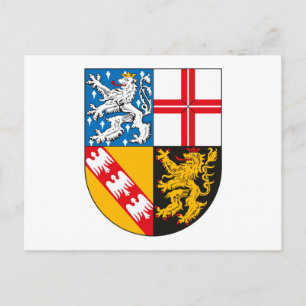 Wappen-Postkarte des Saarlandes Postkarte