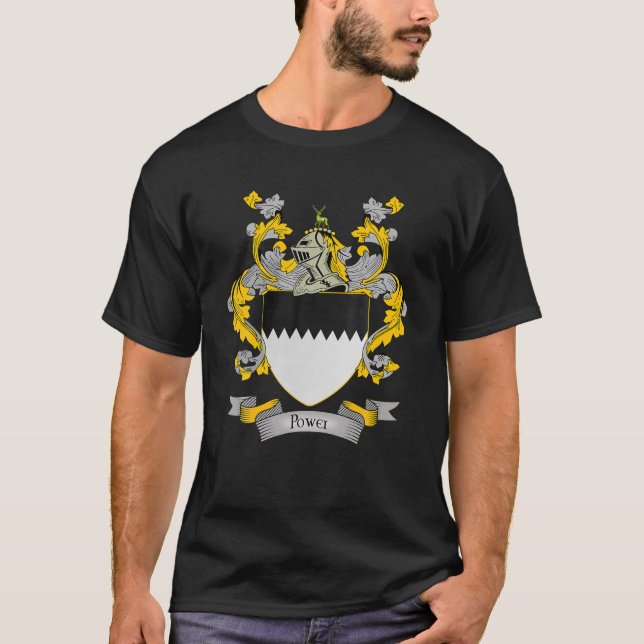 Wappen-Power | Power Name Familienwappen T-Shirt (Vorderseite)