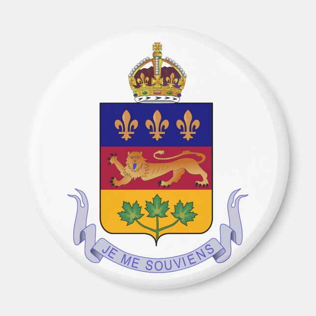 Wappen Québec Offiziell Kanada Heraldry Logo Magnet (Vorne)