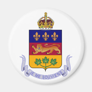 Wappen Québec offizielles Kanada Wappenkunde-Logo Magnet