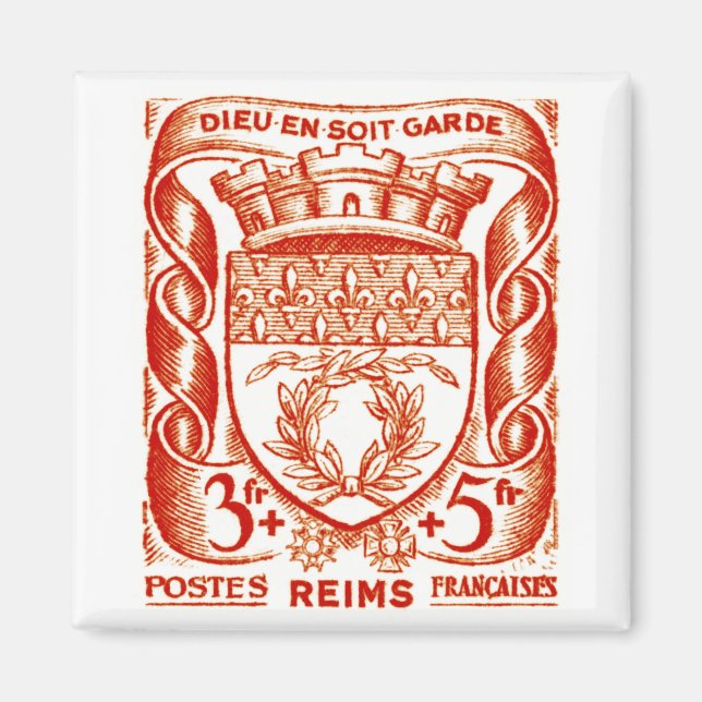 Wappen, Reims Frankreich Magnet (Vorne)