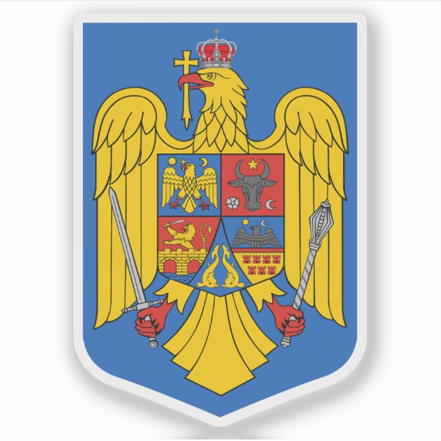 Wappen Rumäniens Aufkleber (Vorderseite)