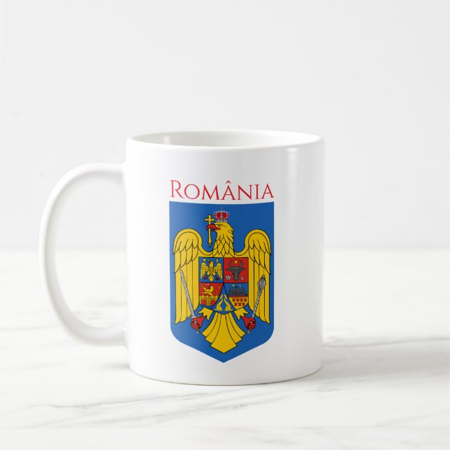 Wappen Rumäniens Kaffeetasse (Links)