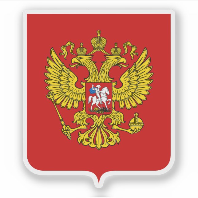 Wappen Russlands (Russische Föderation) Aufkleber (Vorderseite)