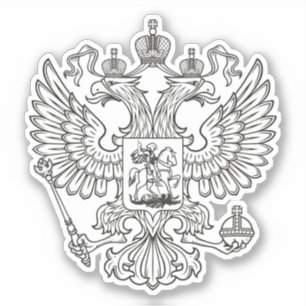 Wappen Russlands - weiße Version Aufkleber