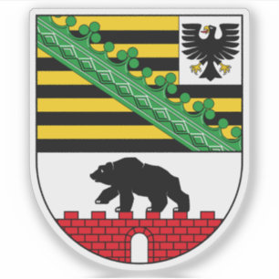 Wappen Sachsens-Anhalts (Sachsen-Anhalt) Aufkleber