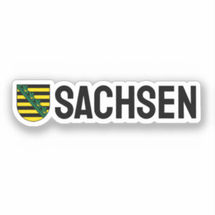 Wappen Sachsens (Sachsen), DEUTSCHE Aufkleber