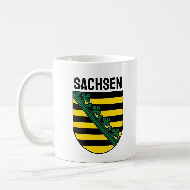 Wappen Sachsens (Sachsen), DEUTSCHE Kaffeetasse (Links)