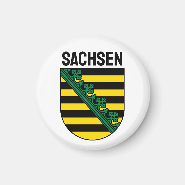 Wappen Sachsens (Sachsen), DEUTSCHE Magnet (Vorne)