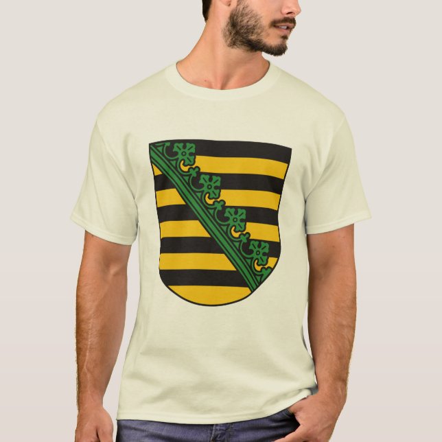 Wappen Sachsens (Sachsen) T - Shirt (Vorderseite)