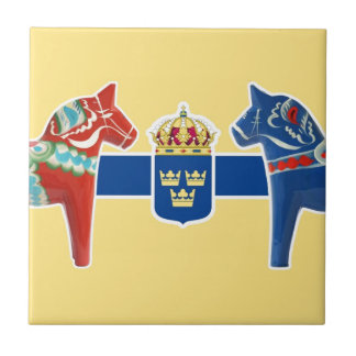 Wappen Schwedens Dala Fliese